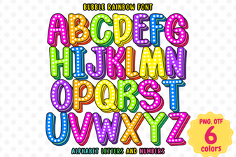 Bubble Rainbow Font Design Ideas & Creative Uses