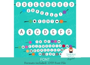 Fonts & Lettering for Friendship Bracelet Designs