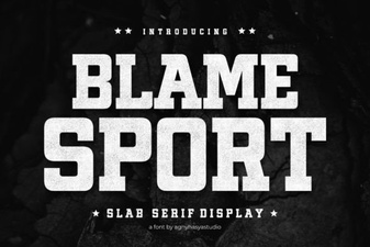 Blame Sport: a Bold Font for Creative Projects