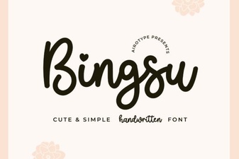 A Free Korean Bingsu Script Font for Design Projects