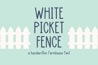Handcraft a White Picket Fence Font