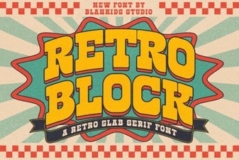 Retro Block Fonts for Creative Design Projects